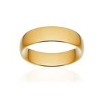 Alliance classique ruban confort or 375 jaune poli 6 mm - vue 1