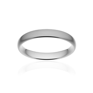Alliance classique ruban confort or 375 blanc brossé 3,5 mm