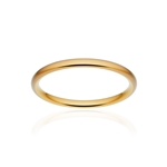 Alliance classique ruban confort or 375 jaune brossé 2 mm - vue 1