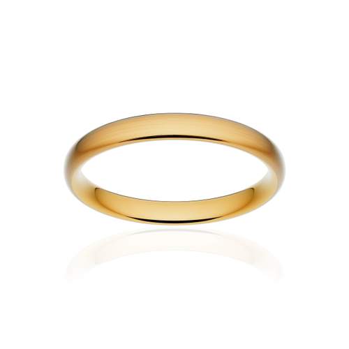 Alliance classique ruban confort or 375 jaune brossé 3 mm