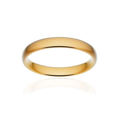 Alliance classique ruban confort or 375 jaune brossé 3,5 mm