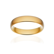 Alliance classique ruban confort or 375 jaune brossé 4,5 mm