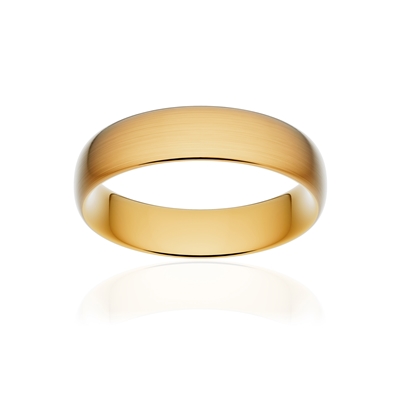 Alliance classique ruban confort or 375 jaune brossé 5,5 mm