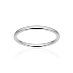 Alliance classique ruban confort platine 950 poli 2 mm - vue 1