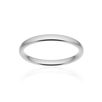 Alliance classique ruban confort platine 950 poli 2,5 mm - vue 1