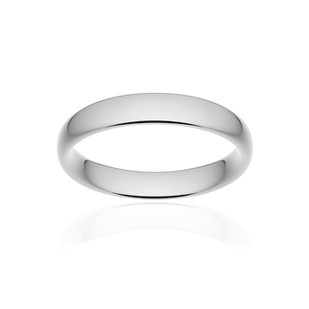 Alliantieband comfortabel platina 950 gepolijst 4 mm