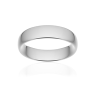 Classic comfort band wedding ring platinum 950 polished 5.5 mm