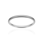 Alliance classique ruban confort platine 950 brossé 2 mm - vue 1