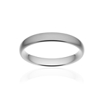 Alliance classique ruban confort platine 950 brossé 3,5 mm - vue 1