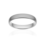 Alliance classique ruban confort platine 950 brossé 4 mm - vue 1