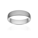 Alliance classique ruban confort platine 950 brossé 5,5 mm - vue 1