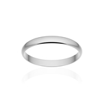 Alliance classique ruban or 750 blanc poli 2,5 mm - vue 1