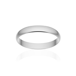 Alliance classique ruban or 750 blanc poli 3 mm - vue 1