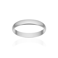 Alliance classique ruban or 750 blanc poli 3 mm