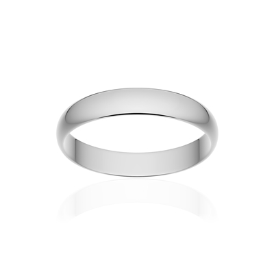 Alliance classique ruban or 750 blanc poli 3,5 mm - vue 1