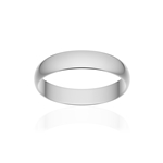 Alliance classique ruban or 750 blanc poli 4 mm - vue 1