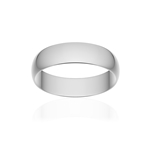 Alliance classique ruban or 750 blanc poli 5 mm - vue 1