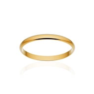 Alliance classique ruban or 750 jaune poli 2 mm