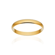 Alliance classique ruban or 750 jaune poli 2,5 mm