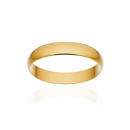 Alliance classique ruban or 750 jaune poli 3,5 mm