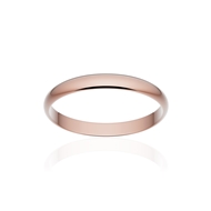 Alliance classique ruban or 750 rose poli 2,5 mm