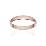 Alliance classique ruban or 750 rose poli 3 mm - vue 1