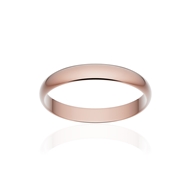 Alliance classique ruban or 750 rose poli 3 mm