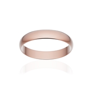 Alliance classique ruban or 750 rose poli 3,5 mm