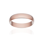 Alliance classique ruban or 750 rose poli 4 mm - vue 1