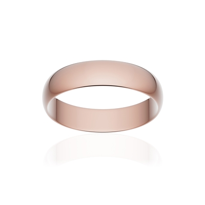 Alliance classique ruban or 750 rose poli 4,5 mm - vue 1