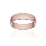 Alliance classique ruban or 750 rose poli 5 mm - vue 1