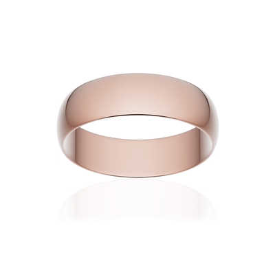 Alliance classique ruban or 750 rose poli 5,5 mm - vue 1