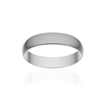 Alliance classique ruban or 750 blanc brossé 4 mm - vue 1