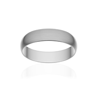 Alliance classique ruban or 750 blanc brossé 4,5 mm