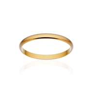 Alliance classique ruban or 750 jaune brossé 2 mm