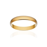 Alliance classique ruban or 750 jaune brossé 3 mm - vue 1