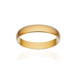 Alliance classique ruban or 750 jaune brossé 3,5 mm - vue 1
