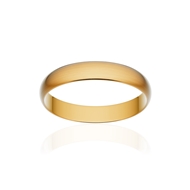 Alliance classique ruban or 750 jaune brossé 3,5 mm