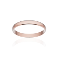 Alliance classique ruban or 750 rose brossé 2,5 mm