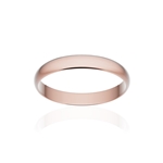 Alliance classique ruban or 750 rose brossé 3 mm - vue 1