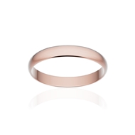 Alliance classique ruban or 750 rose brossé 3 mm