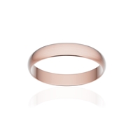 Alliance classique ruban or 750 rose brossé 3,5 mm