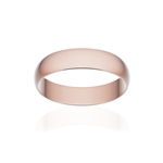 Alliance classique ruban or 750 rose brossé 4,5 mm - vue 1