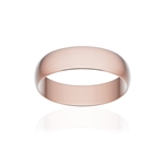 Alliance classique ruban or 750 rose brossé 5 mm - vue 1