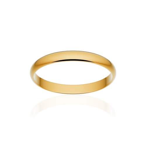 Alliance classique ruban or 375 jaune poli 2,5 mm