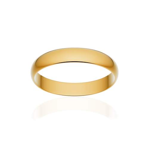 Alliance classique ruban or 375 jaune poli 3,5 mm