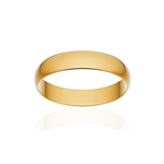 Alliance classique ruban or 375 jaune poli 4 mm - vue 1
