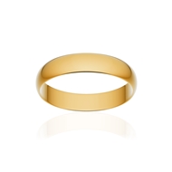 Alliance classique ruban or 375 jaune poli 4 mm