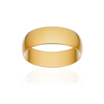 Alliance classique ruban or 375 jaune poli 6 mm - vue 1