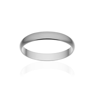 Alliance classique ruban or 375 blanc brossé 3 mm